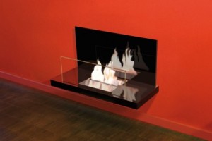 Inside designer bioethanol fireplace - Ambience Eco Fires