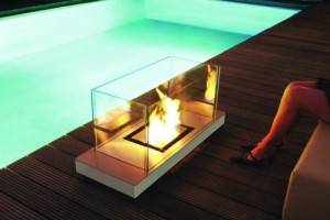 Outside designer fireplace eco friendly - Ambience Eco Fires